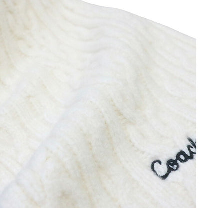 Coach COACH EMBROIDRED CABLE KNIT MUFFLER Muffler CCL89-CHK Unisex Muffler WQ00056543