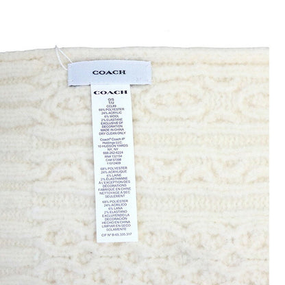 Coach COACH EMBROIDRED CABLE KNIT MUFFLER Muffler CCL89-CHK Unisex Muffler WQ00056543