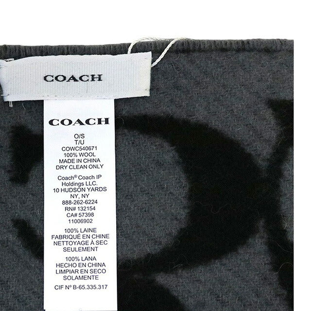 Coach COACH TWILL SIGNATURE C MUFFLER Muffler COWC540671-001 Unisex Muffler WQ00056545