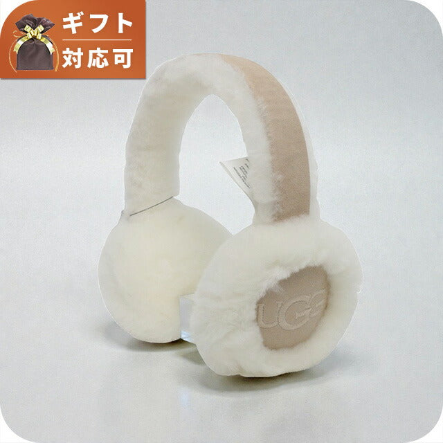 UGG 耳あて・イヤーマフ ベージュ・ホワイト アグ UGG Sheepskin Embroidery Earmuff イヤーマフ 耳当て 20955-SAN