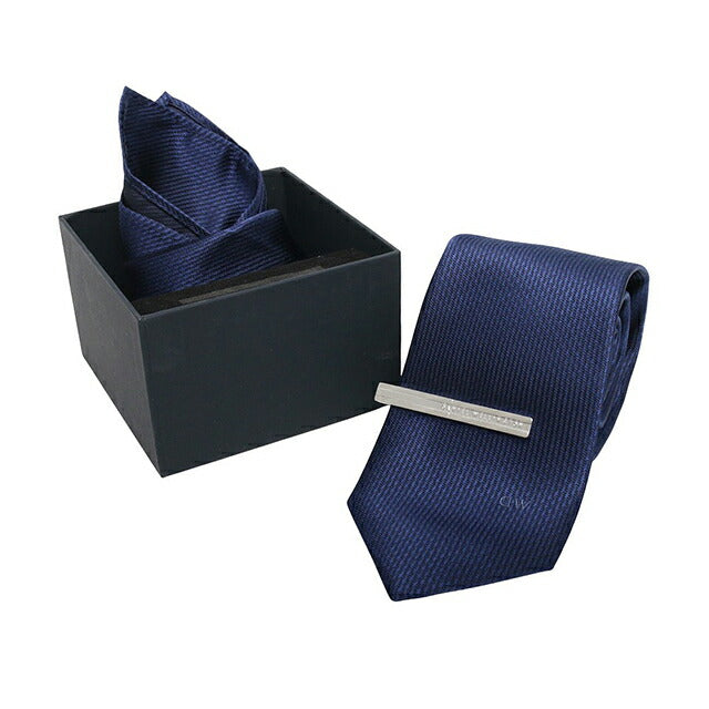 ダニエルウェリントン DANIEL WELLINGTON ネクタイ＆チーフ＆タイバー ３点セット DW02800011 メンズ ネクタイ WQ00057041