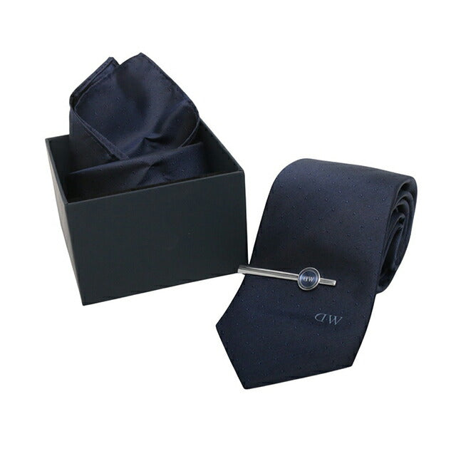ダニエルウェリントン DANIEL WELLINGTON ネクタイ＆チーフ＆タイバー ３点セット DW02800020 メンズ ネクタイ WQ00057045