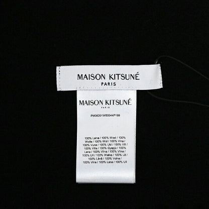 メゾンキツネ MAISON KITSUNE FOX HEAD SCARF マフラー ストール PM06201WB0044-P199 BLACK ユニセックス マフラー WQ00057135