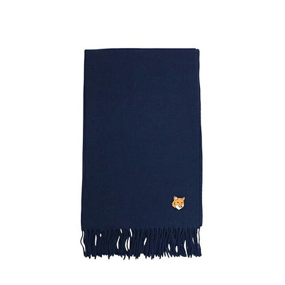 メゾンキツネ MAISON KITSUNE FOX HEAD SCARF マフラー ストール PM06201WB0044-0413 CLASSIC NAVY ユニセックス マフラー WQ00057136