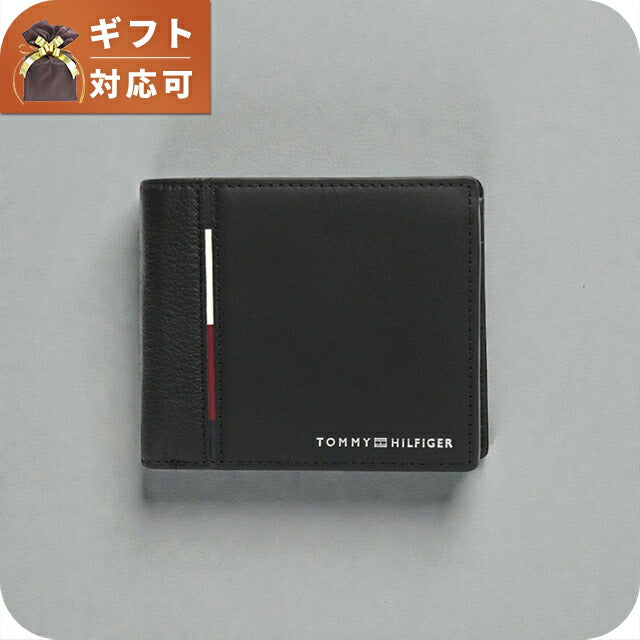 トミーヒルフィガー TOMMY HILFIGER TH CASUAL CC AND COIN 二つ折り財布 AM0AM12766BDS-BLACK メンズ WQ00057144