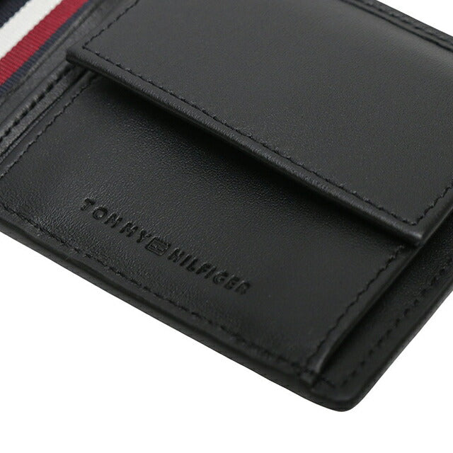 トミーヒルフィガー TOMMY HILFIGER TH CASUAL CC AND COIN 二つ折り財布 AM0AM12766BDS-BLACK メンズ WQ00057144