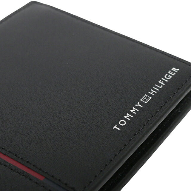トミーヒルフィガー TOMMY HILFIGER TH CASUAL CC AND COIN 二つ折り財布 AM0AM12766BDS-BLACK メンズ WQ00057144