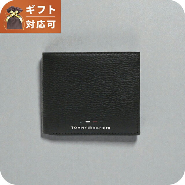 トミーヒルフィガー TOMMY HILFIGER TH PREMIUM CC &amp; COIN 二つ折り財布 AM0AM12762BDS-BLACK メンズ WQ00057145