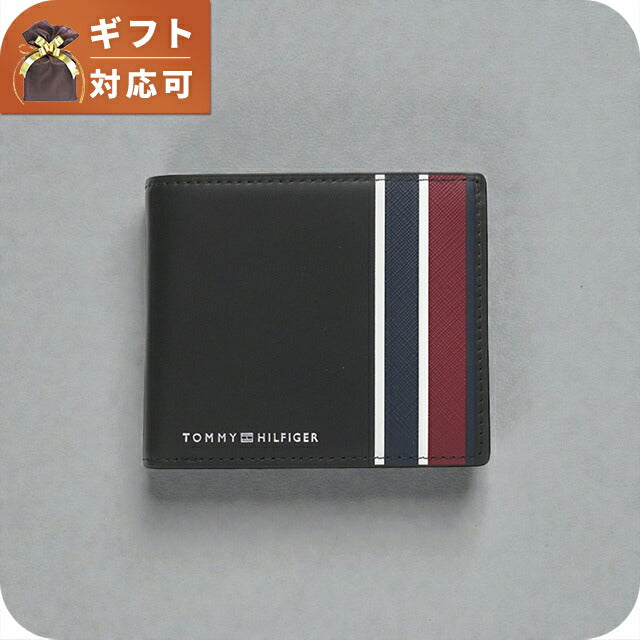 トミーヒルフィガー TOMMY HILFIGER TH CORP CC AND COIN 二つ折り財布 AM0AM12782BDS-BLACK メンズ WQ00057146