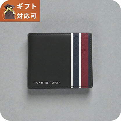 トミーヒルフィガー TOMMY HILFIGER TH CORP CC AND COIN 二つ折り財布 AM0AM12782BDS-BLACK メンズ WQ00057146