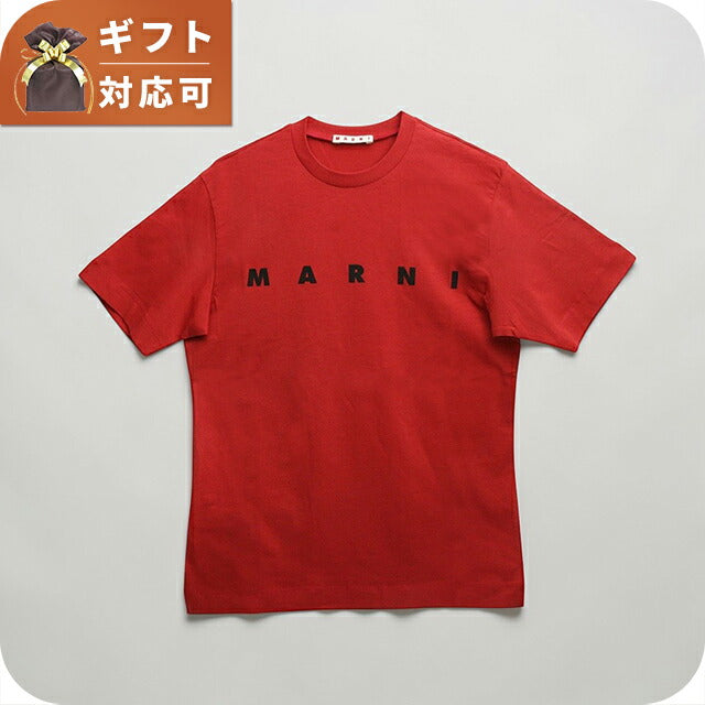 Marni MARNI T 恤徽标棉质圆领 T Marni 儿童 MT135U-M002MV-M00RF-0M435-12Y 女式红色 T 恤 WQ00057334