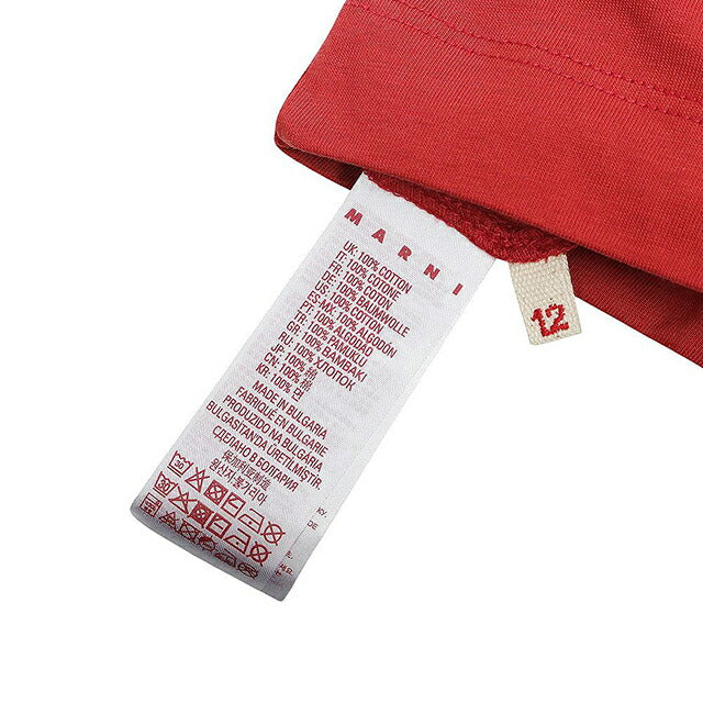 Marni MARNI T 恤徽标棉质圆领 T Marni 儿童 MT135U-M002MV-M00RF-0M435-12Y 女式红色 T 恤 WQ00057334