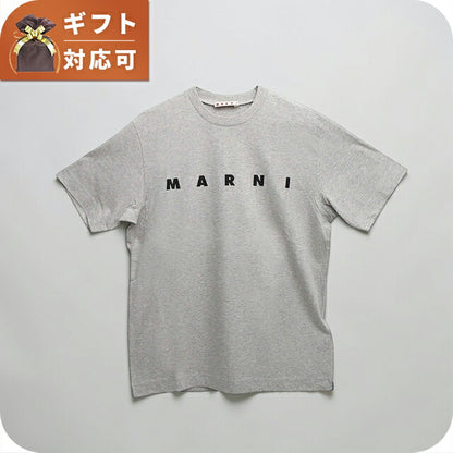 Marni MARNI T 恤徽标棉质圆领 T Marni 儿童 MT135U-M002MV-M00RF-0M903-12Y 女式灰色 T 恤 WQ00057340
