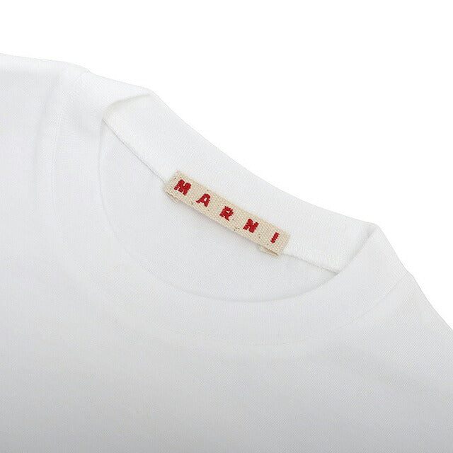 Marni MARNI T 恤徽标棉质圆领 T Marni 儿童 MT290F-M01601-M00RF-0M100-12Y 女式白色 T 恤 WQ00057342
