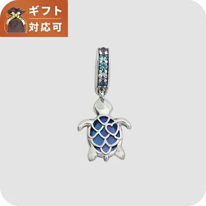 パンドラ PANDORA Moments Murano Glass Sea Turtle Dangle Charm チャーム 798939c01 レディース ブルー WQ00057570
