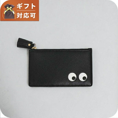 ANYA HINDMARCH Eyes Zip Card Case 142717 Unisex Black WQ00057643