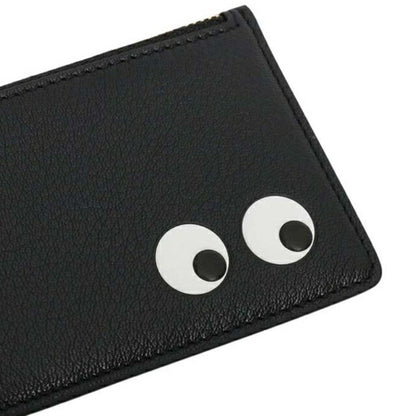 ANYA HINDMARCH Eyes Zip Card Case 142717 Unisex Black WQ00057643
