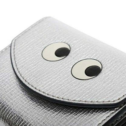 ANYA HINDMARCH Eyes Mini Trifold Wallet Trifold Wallet Trifold Wallet 195638 Unisex Silver WQ00057644
