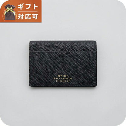 スマイソン SMYTHSON Panama Folded Card Case with Snap Closure カードケース 名刺入れ 1204389-navy ユニセックス navy カードケース WQ00058107