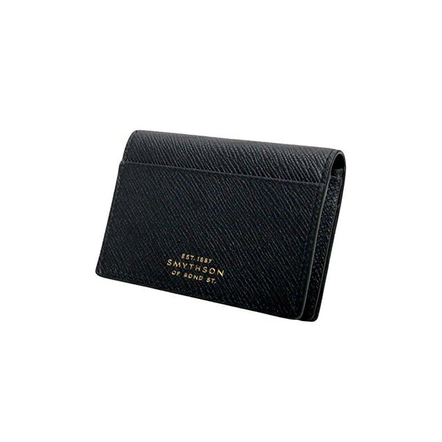 スマイソン SMYTHSON Panama Folded Card Case with Snap Closure カードケース 名刺入れ 1204389-navy ユニセックス navy カードケース WQ00058107