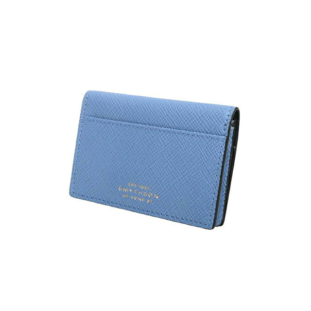 スマイソン SMYTHSON Panama Folded Card Case with Snap Closure カードケース 名刺入れ 1204390-nileblue ユニセックス nileblue カードケース WQ00058108