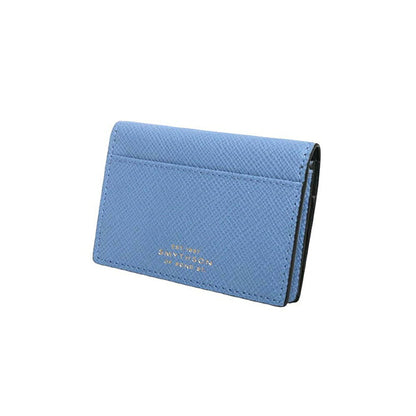 スマイソン SMYTHSON Panama Folded Card Case with Snap Closure カードケース 名刺入れ 1204390-nileblue ユニセックス nileblue カードケース WQ00058108