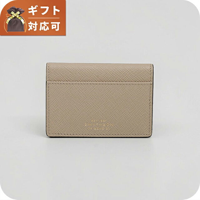 スマイソン SMYTHSON Panama Folded Card Case with Snap Closure カードケース 名刺入れ 1204392-sandstone ユニセックス sandstone カードケース WQ00058109