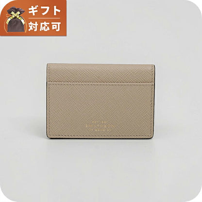 スマイソン SMYTHSON Panama Folded Card Case with Snap Closure カードケース 名刺入れ 1204392-sandstone ユニセックス sandstone カードケース WQ00058109