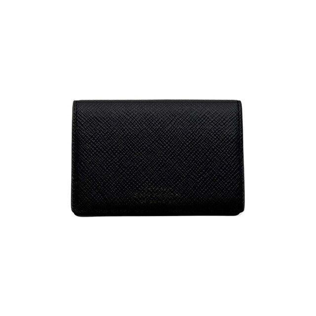 スマイソン SMYTHSON Panama Folded Card Case with Snap Closure カードケース 名刺入れ 1204388-black ユニセックス black カードケース WQ00058110