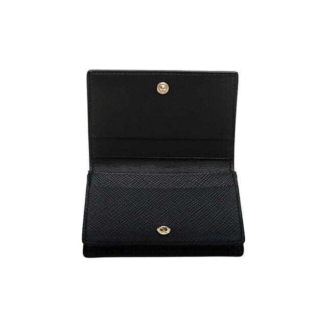 スマイソン SMYTHSON Panama Folded Card Case with Snap Closure カードケース 名刺入れ 1204388-black ユニセックス black カードケース WQ00058110