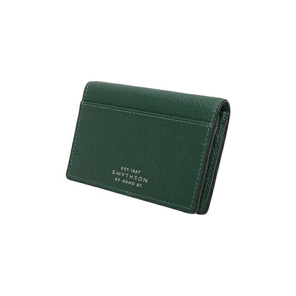 スマイソン SMYTHSON Panama Folded Card Case with Snap Closure カードケース 名刺入れ 1204393-forestgreen ユニセックス forestgreen WQ00058111