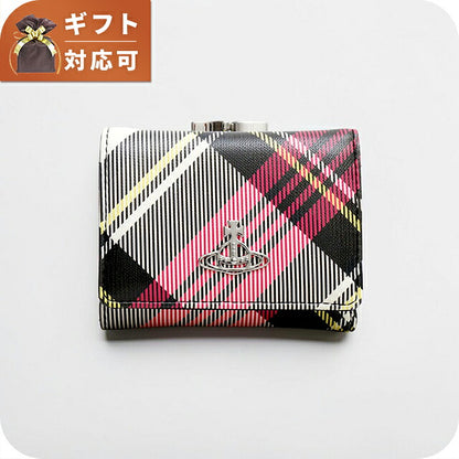 ヴィヴィアンウエストウッド VIVIENNE WESTWOOD SMALL FRAME WALLET 三つ折り財布 三折財布 51020018-s0012-new-exhibition-tartan レディース WQ00058144