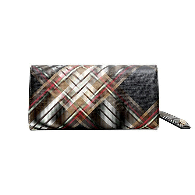 ヴィヴィアンウエストウッド VIVIENNE WESTWOOD CLASSIC LONG WALLET 長財布 51060025u-s001k-tartan-brown-black レディース D101 WQ00058148
