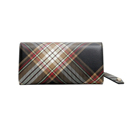 ヴィヴィアンウエストウッド VIVIENNE WESTWOOD CLASSIC LONG WALLET 長財布 51060025u-s001k-tartan-brown-black レディース D101 WQ00058148