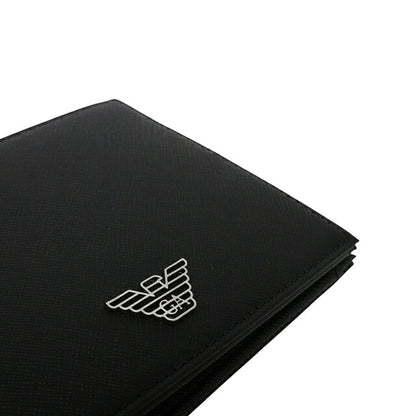 エンポリオ アルマーニ EMPORIO ARMANI 二つ折り財布 二折財布 y4r165-y138e-81072 メンズ BLACK WQ00058246