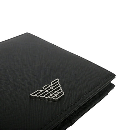 エンポリオ アルマーニ EMPORIO ARMANI マネークリップ式二つ折り財布 二折財布 y4r502-y138e-81072 メンズ BLACK WQ00058247