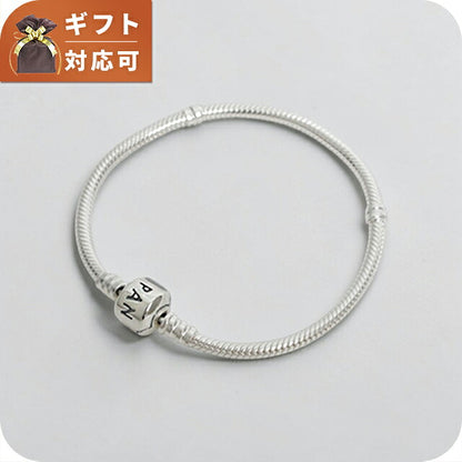 パンドラ PANDORA Moments Barrel Clasp Snake Chain Bracelet アクセサリーブレスレット 594593c00-17 レディースシルバー WQ00058311