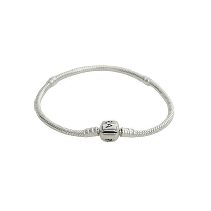 パンドラ PANDORA Moments Barrel Clasp Snake Chain Bracelet アクセサリーブレスレット 594593c00-18 レディースシルバー WQ00058312