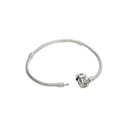 パンドラ PANDORA Moments Barrel Clasp Snake Chain Bracelet アクセサリーブレスレット 594593c00-18 レディースシルバー WQ00058312
