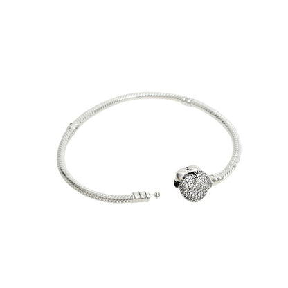 パンドラ PANDORA Moments Sparkling Heart &amp; Snake Chain Bracelet アクセサリーブレスレット 590727cz-16 レディースシルバー WQ00058318