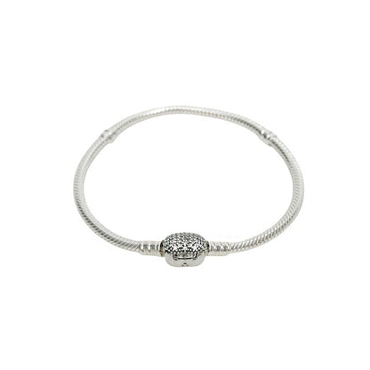 パンドラ PANDORA Moments Sparkling Heart &amp; Snake Chain Bracelet アクセサリーブレスレット 590727cz-18 レディースシルバー WQ00058320