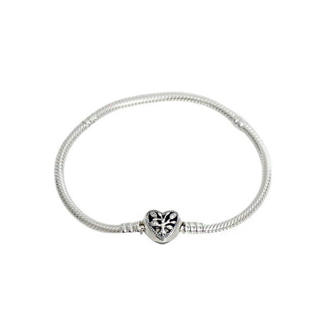 パンドラ PANDORA Family Tree Heart Clasp Snake Chain Braceletアクセサリーブレスレット 598827c01-17 レディースシルバー WQ00058322