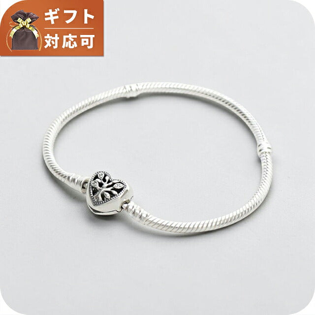 パンドラ PANDORA Family Tree Heart Clasp Snake Chain Braceletアクセサリーブレスレット 598827c01-18 レディースシルバー WQ00058323