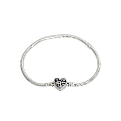 パンドラ PANDORA Family Tree Heart Clasp Snake Chain Braceletアクセサリーブレスレット 598827c01-18 レディースシルバー WQ00058323