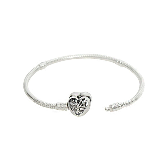 パンドラ PANDORA Family Tree Heart Clasp Snake Chain Braceletアクセサリーブレスレット 598827c01-18 レディースシルバー WQ00058323