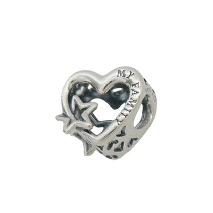 パンドラ PANDORA Openwork Family Heart &amp; Star Charm ブレスレットチャームレディース 792829c00 シルバー WQ00058332