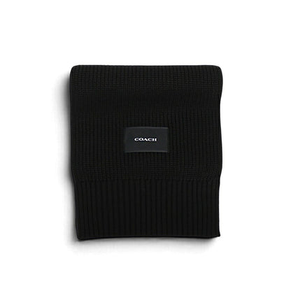 コーチ COACH WOVEN PATCH KNIT SCARF マフラー co100427-001 レディース BLACK マフラー WQ00058388