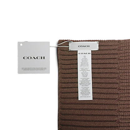 コーチ COACH WOVEN PATCH KNIT SCARF マフラー co100427-252 レディース DARK CAMEL マフラー WQ00058389