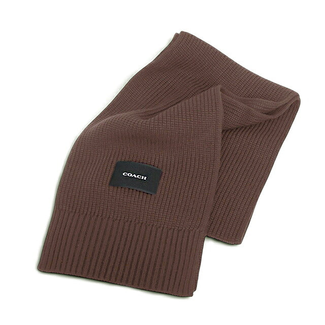 コーチ COACH WOVEN PATCH KNIT SCARF マフラー co100427-252 レディース DARK CAMEL マフラー WQ00058389