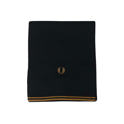 フレッドペリー FRED PERRY Merino Wool Scarf メリノウール スカーフ マフラー c3319-u12 ユニセックス Black Dark Caramel マフラー WQ00058422